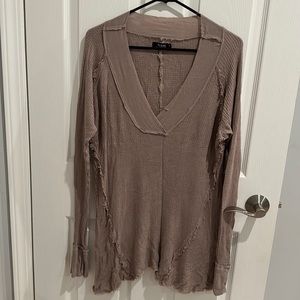 michael lauren super SOFT beige taupe sweater tunic